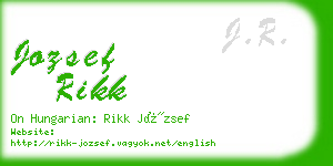 jozsef rikk business card